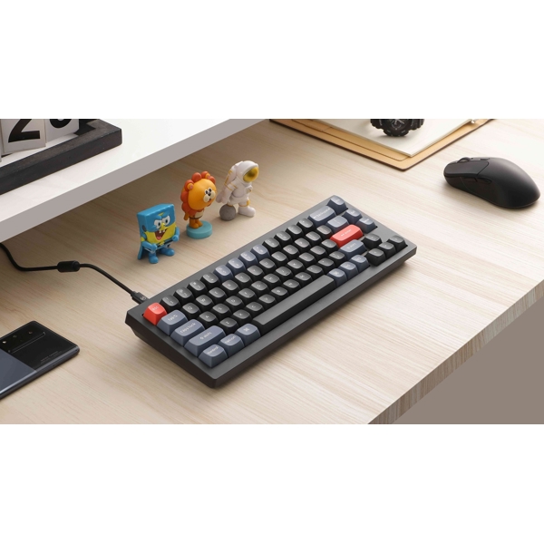 Keychron V2D1, K Pro Red, Wired, RGB, USB, Keyboard, Black