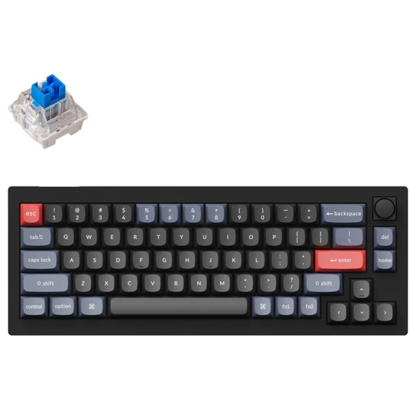 Keychron V2D2, K Pro Blue, Wired, RGB, USB, Keyboard, Black