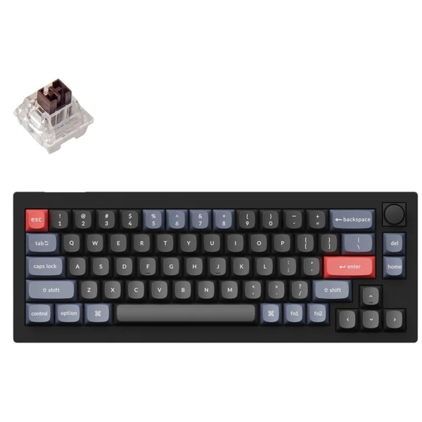 Keychron V2D3, K Pro Brown, Wired, RGB, USB, Keyboard, Black