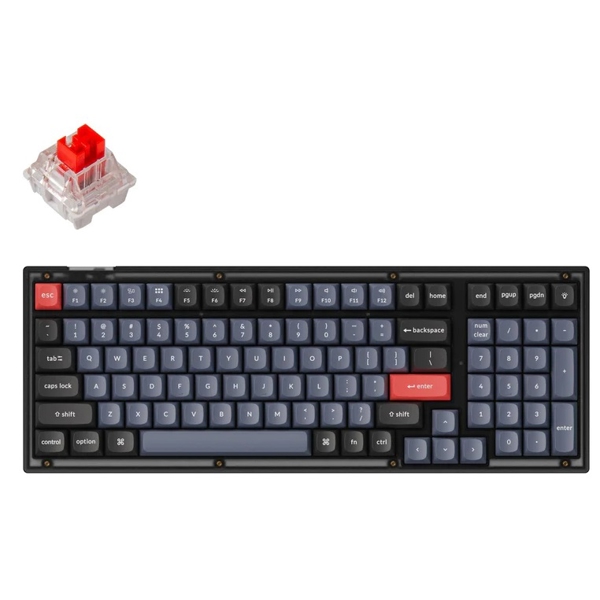 კლავიატურა Keychron V5A1, K Pro Red, Wired, RGB, USB, Keyboard, Black