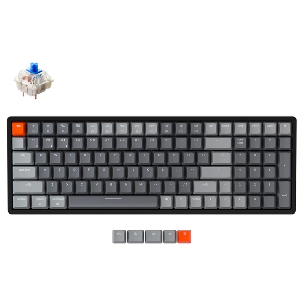 Keychron K4J2, Gateron G Pro Blue, Wireless, RGB, USB-C, Bluetooth, Keyboard, Black