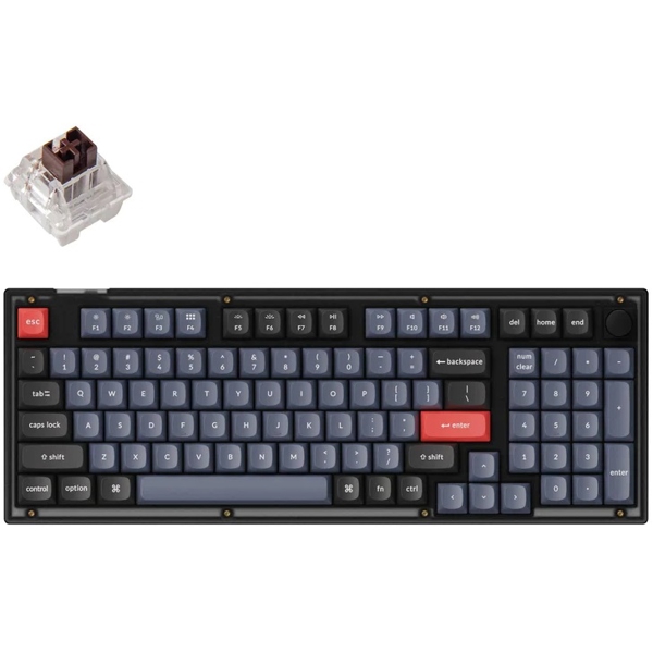 კლავიატურა Keychron V5C3, K Pro Brown, Wired, USB, Gaming Keyboard, Black