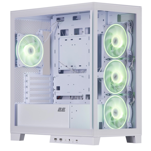 2E 2E-GK701W FANTOM, Computer Case, MiniT, Micro-ATX, mini-ITX, USB 3.0, USB-C, White