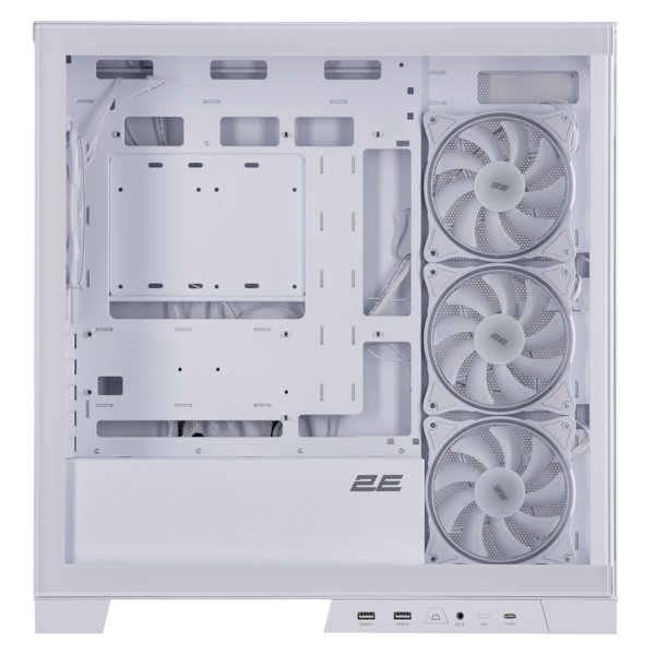 ქეისი 2E 2E-GK701W FANTOM, Computer Case, MiniT, Micro-ATX, mini-ITX, USB 3.0, USB-C, White