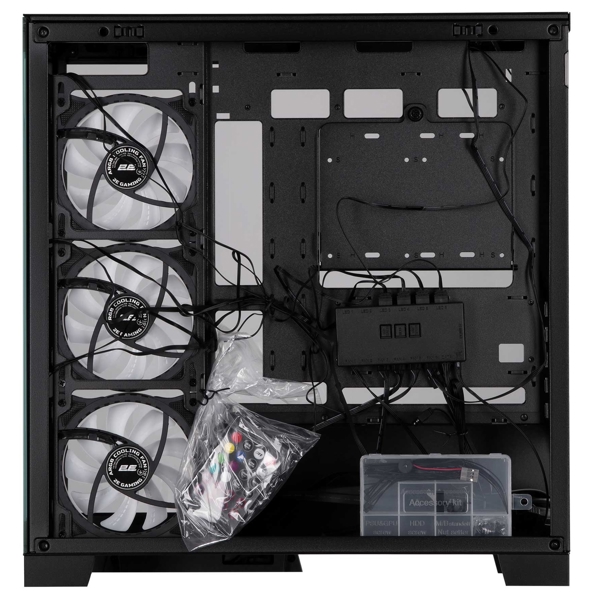 2E 2E-GK701B FANTOM, Computer Case, MiniT, Micro-ATX, mini-ITX, USB 3.0, USB-C, Black