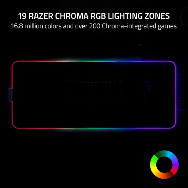 მაუსის პადი Razer RZ02-04490100-R3M1 Strider Chroma, Gaming Mouse Pad, XXL, Black