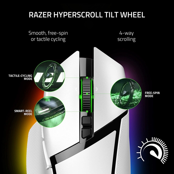 მაუსი Razer RZ01-04620200-R3G1 Basilisk V3 Pro, Wireless, USB, Gaming Mouse, White