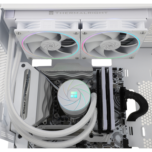 ქულერი Thermalright TR-AE-240-W-V2-ARGB Aqua Elite, 120mm, 2000RPM, Cooler, White