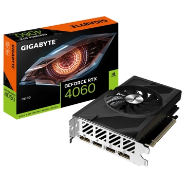 Gigabyte GV-N4060D6-8GD, GeForce RTX4060, 8GB, 128bit, HDMI, DP, Black