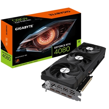 Gigabyte GV-N4080WF3-16GD WINDFORCE, GeForce RTX4080, 16GB, 266bit, HDMI, DP, Black