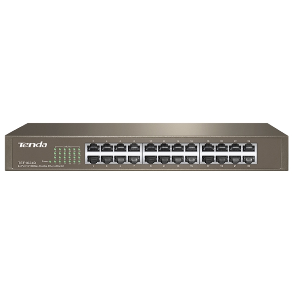 სვიჩი Tenda TEF1024D, 24Port, Switch, Curry