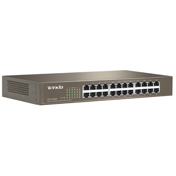 სვიჩი Tenda TEF1024D, 24Port, Switch, Curry