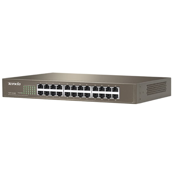 სვიჩი Tenda TEF1024D, 24Port, Switch, Curry