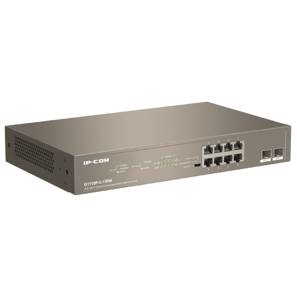 IP-Com G1110P-8-150W, 8Port Gigabit, PoE+ Switch, Curry