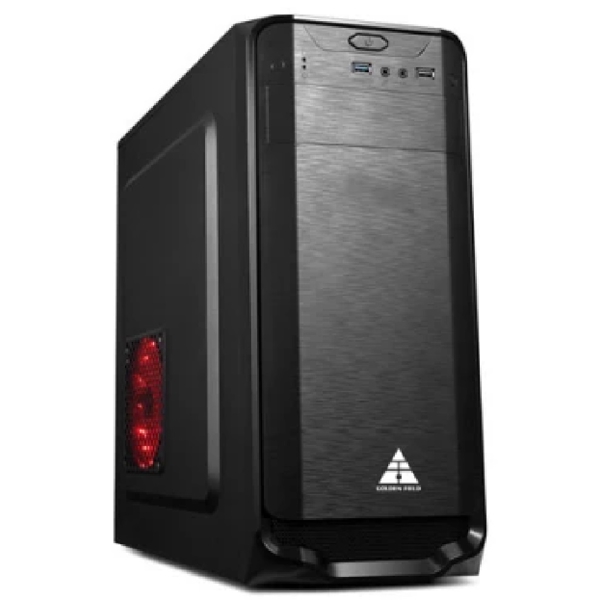 Golden Field Q19B, Computer Case, MidT, MicroATX, 2xUSB 2.0, 3.5mm, Black