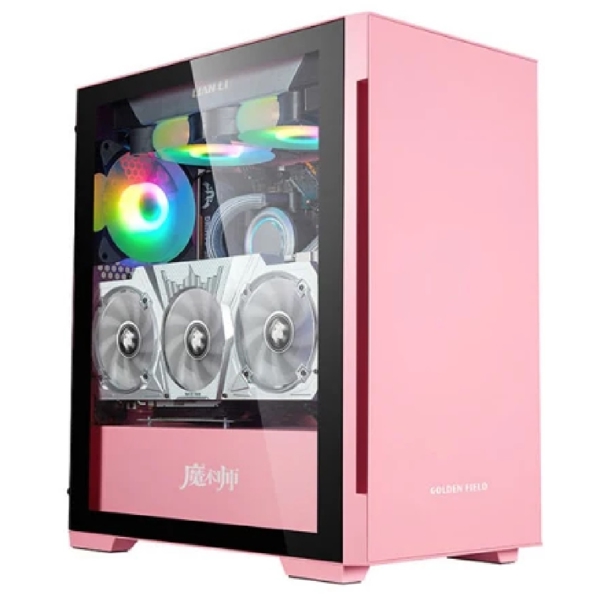 ქეისი Golden Field 1701P, Computer Case, MidT, MicroATX, Mini-ITX, USB 3.0, USB 2.0, 3.5mm, Pink