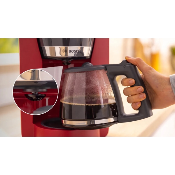 ყავის აპარატი Bosch TKA4M234, 1200W, 1.4L, Coffee Machine, Red