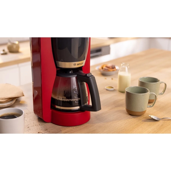 ყავის აპარატი Bosch TKA4M234, 1200W, 1.4L, Coffee Machine, Red