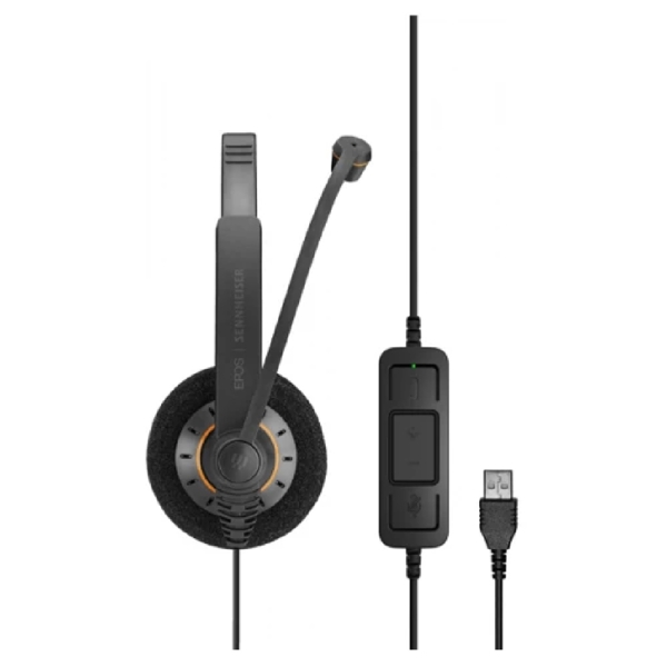 ყურსასმენი Sennheiser SC 60 USB ML Impact, Headset, Wired, USB, Black