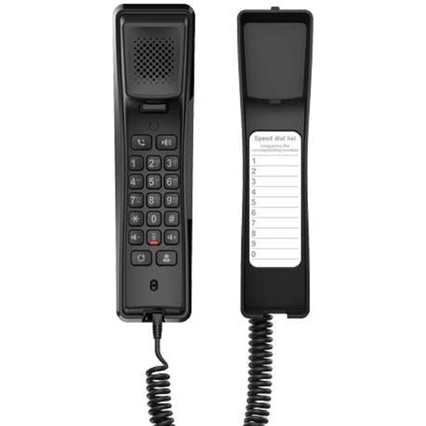 IP ტელეფონი Fanvil H2U, Hotel IP Phone, Poe, 1 SIP, Black