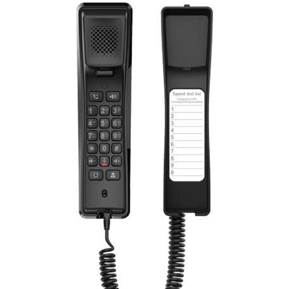 IP ტელეფონი Fanvil H2U, Hotel IP Phone, Poe, 1 SIP, Black