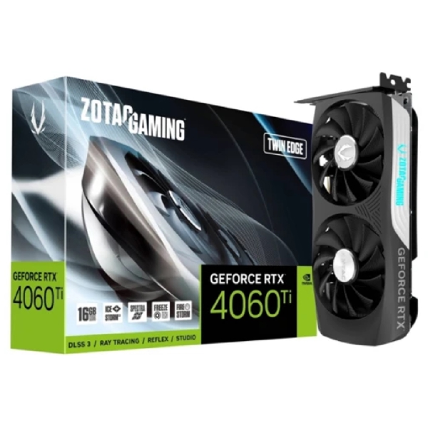 ვიდეო დაფა Zotac ZT-D40620E-10M, Gaming RTX4060Ti, 16GB, 128bit, HDMI, DP, Black