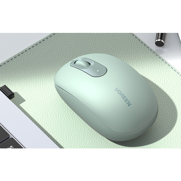 UGREEN MU105 (90672), Wireless, USB, Mouse, Celadon Green