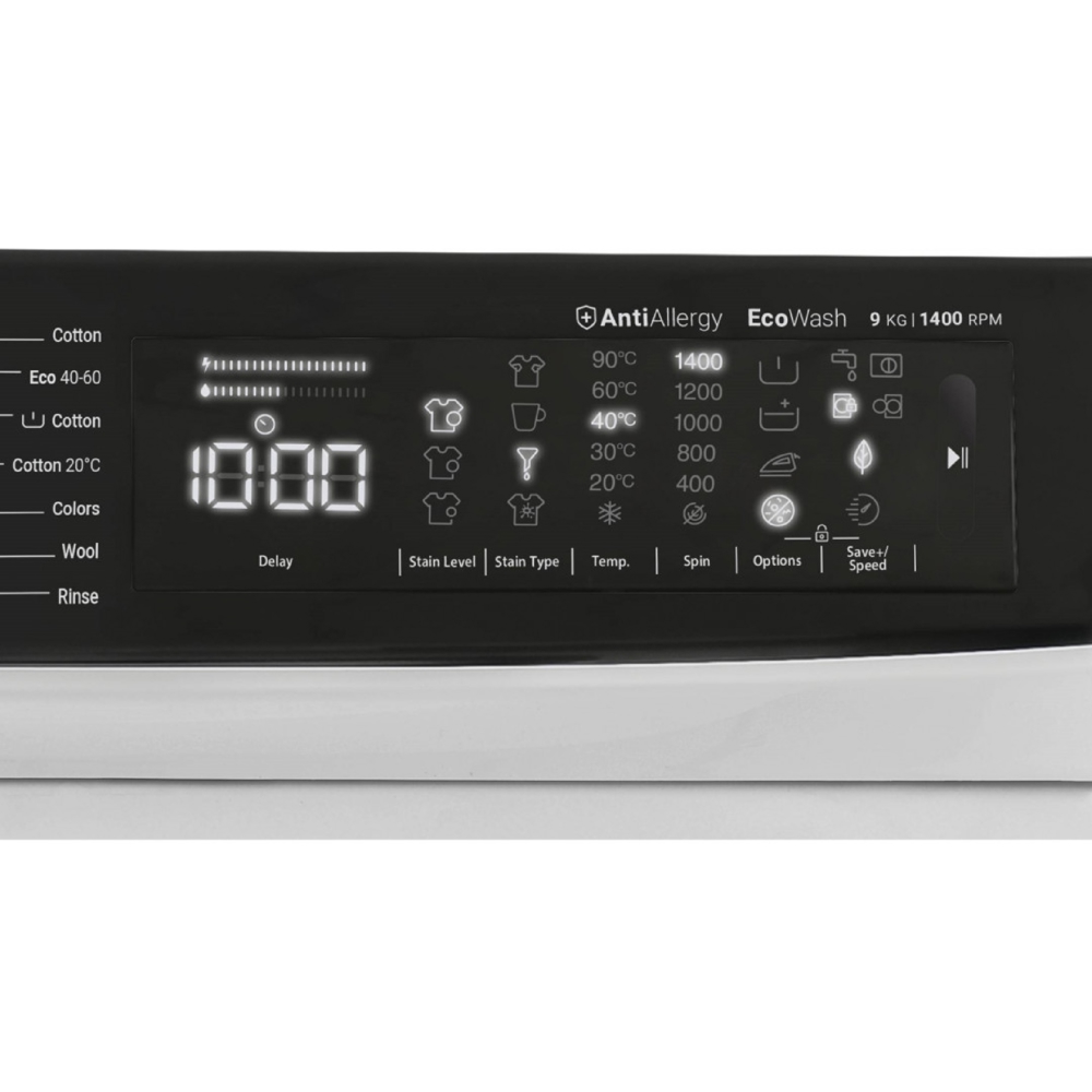 Daewoo WM914T3WB0GE, 9Kg, A+++, 1400Rpm, Washing Machine, White