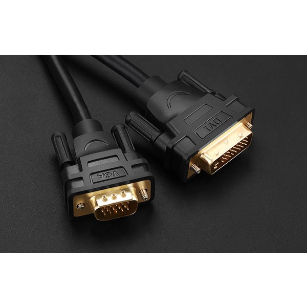 UGREEN MM118 (30838), DVI 24+1 To VGA, 1.5m, Black