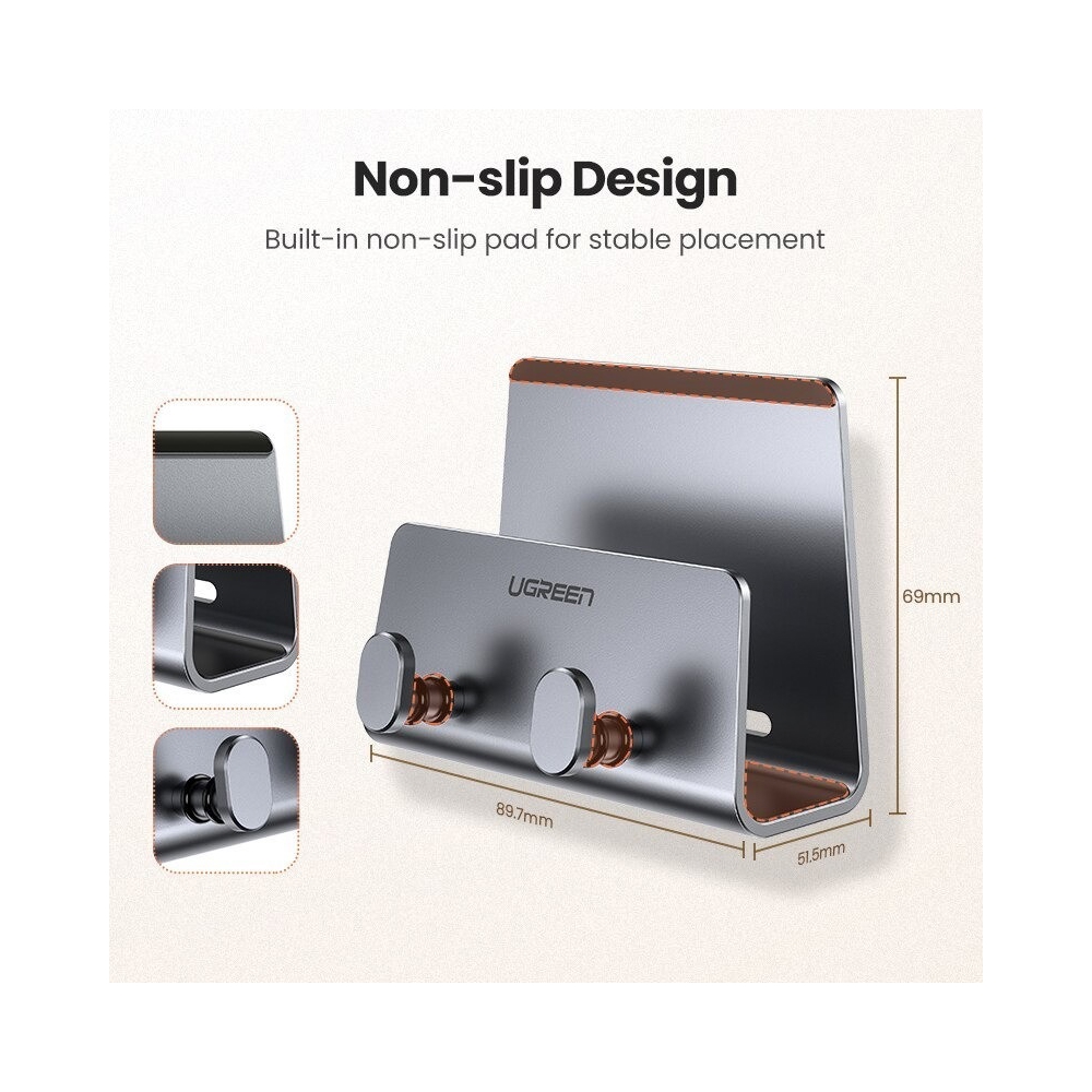 UGREEN LP193 (70584), Wall Mount, Phone Holder, Grey