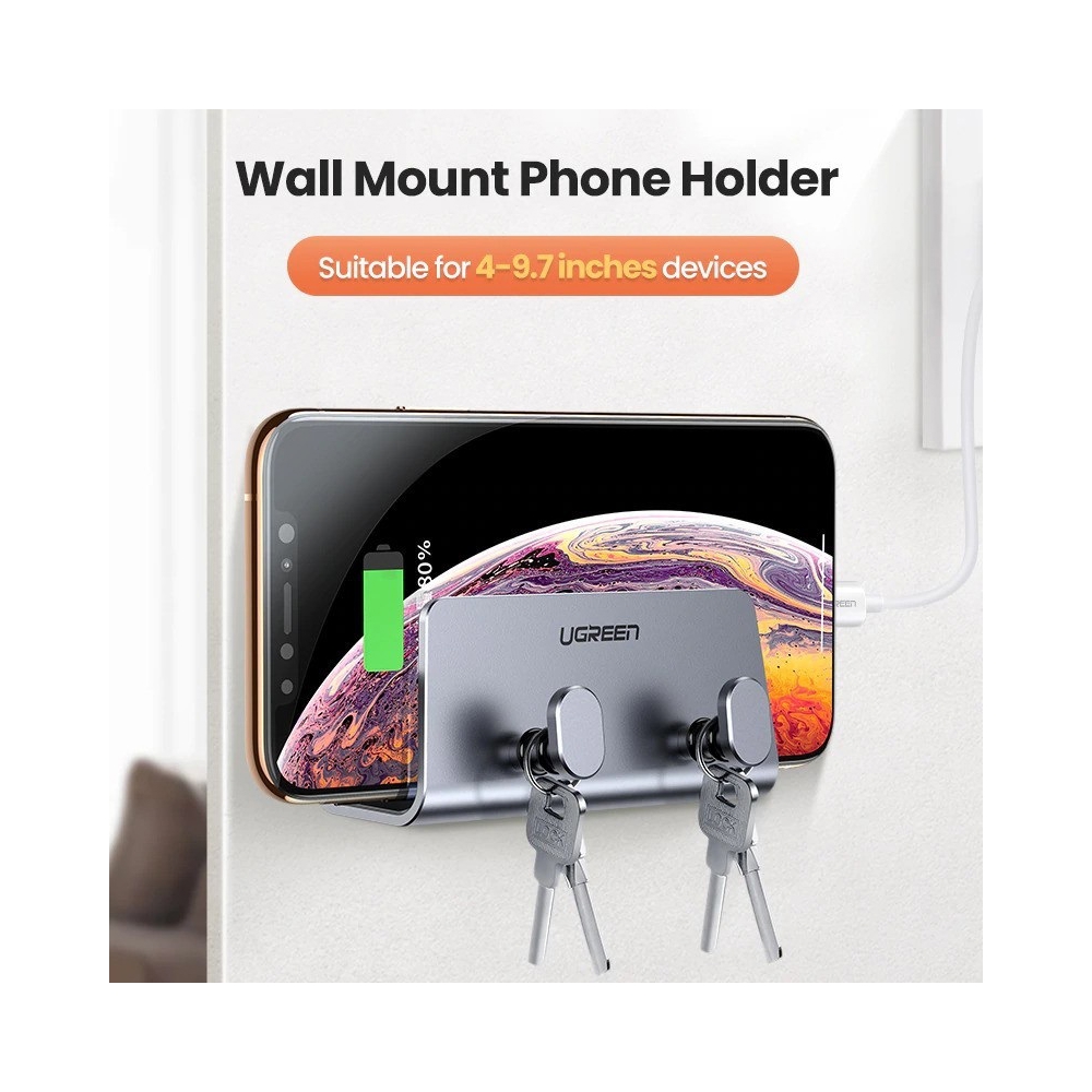 მობილურის დამჭერი UGREEN LP193 (70584), Wall Mount, Phone Holder, Grey