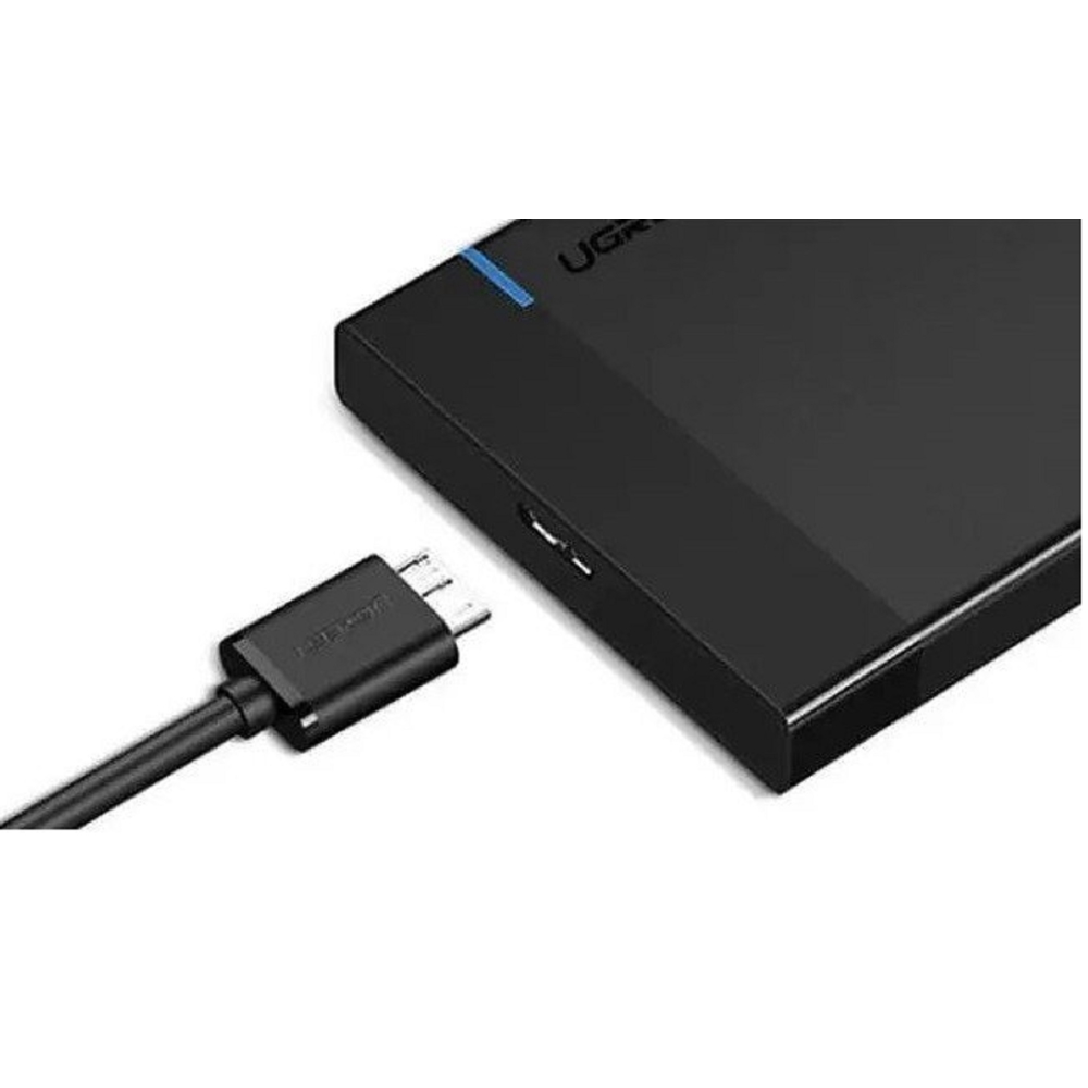 მყარი დისკის ქეისი UGREEN US221 (60734), USB 3.0 And Type-C To 2.5" SATA, Hard Drive Enclosure, Black