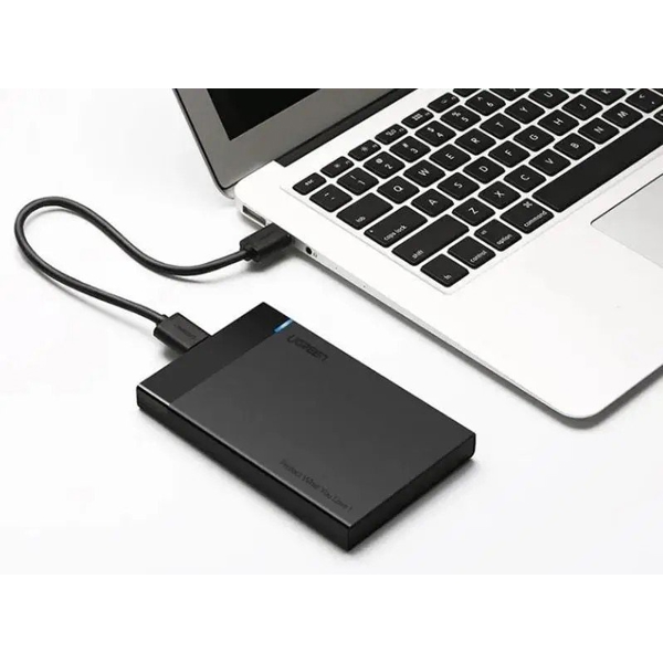 UGREEN US221 (60734), 5GB, USB 3.0 And Type-C To 2.5" SATA , Hard Drive Enclosure, Black