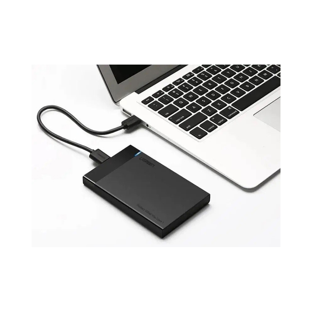 UGREEN US221 (60734), 5GB, USB 3.0 And Type-C To 2.5" SATA , Hard Drive Enclosure, Black