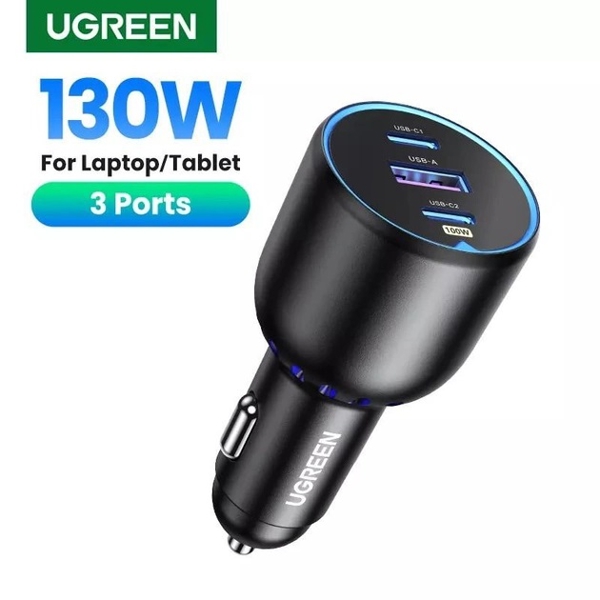 მანქანის დამტენი UGREEN CD293 (90413), 130W, USB, Type-C, Black