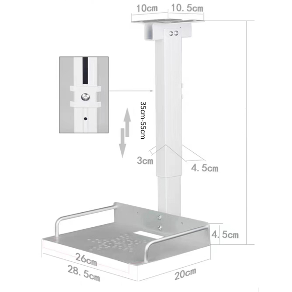 პროექტორის საკიდი ALLSCREEN PROJECTOR CELLING MOUNT AZ01 From 35cm to 55cm