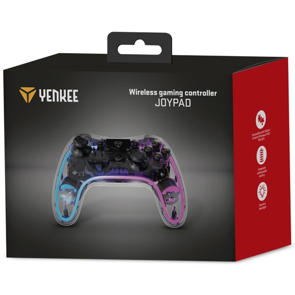 ჯოისტიკი Yenkee YCP 4010, Controller For iPhone and Android, Wireless, Bluetooth, USB-C, Transparent