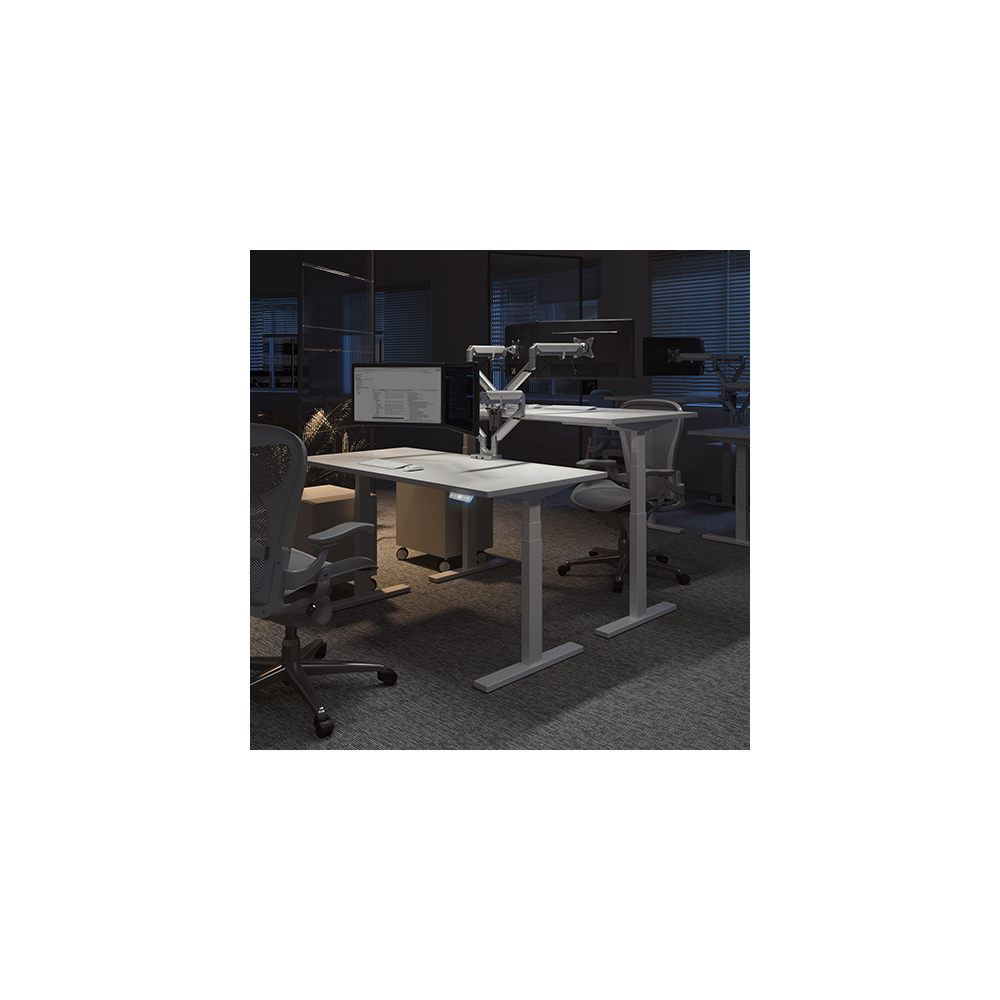Brateck 3-Stage Dual Motor Sit-Stand Desk M09-23D Black