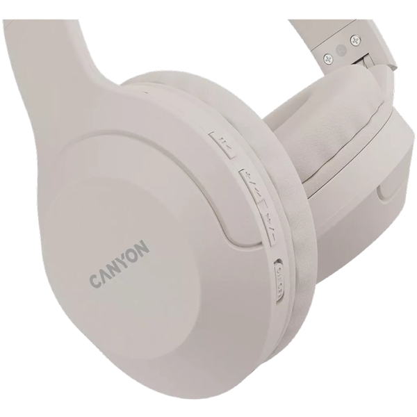 ყურსასმენი Canyon CNS-CBTHS3BE, Headset, Wireless, Bluetooth, Beige