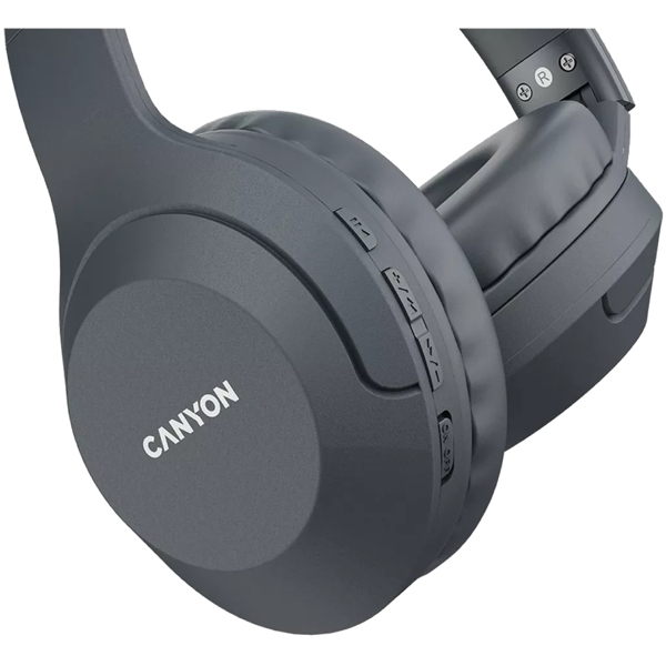 ყურსასმენი Canyon CNS-CBTHS3DG, Headset, Wireless, Bluetooth, Dark Grey