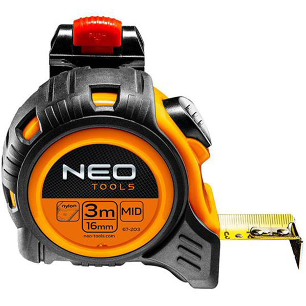 საზომი ლენტი Neo 67-203, 3M, Measuring Tape, Black/Orange