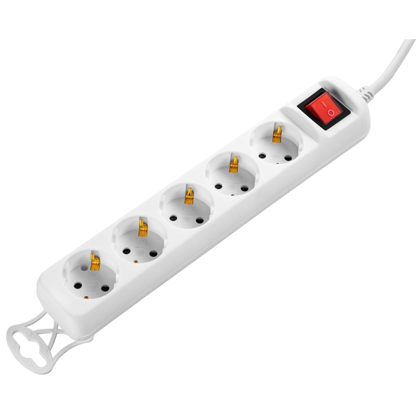 დენის გამანაწილებელი 2E 2E-U05ES15M5, 5 Socket, 5m, White