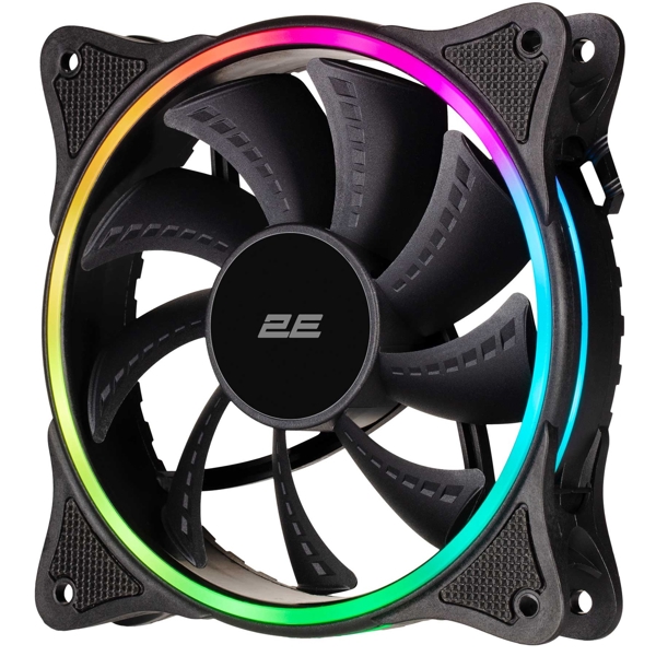 2E 2E-F120OR-ARGB, 120mm, 1200RPM, Cooler, Black