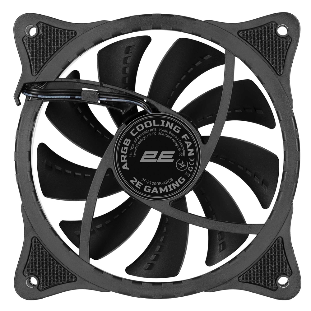 2E 2E-F120OR-ARGB, 120mm, 1200RPM, Cooler, Black