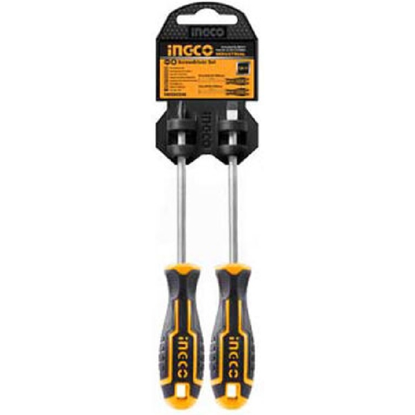 ხელსაწყოების ნაკრები Ingco HKSD0248, 2Pcs Tool Set, Black/Orange