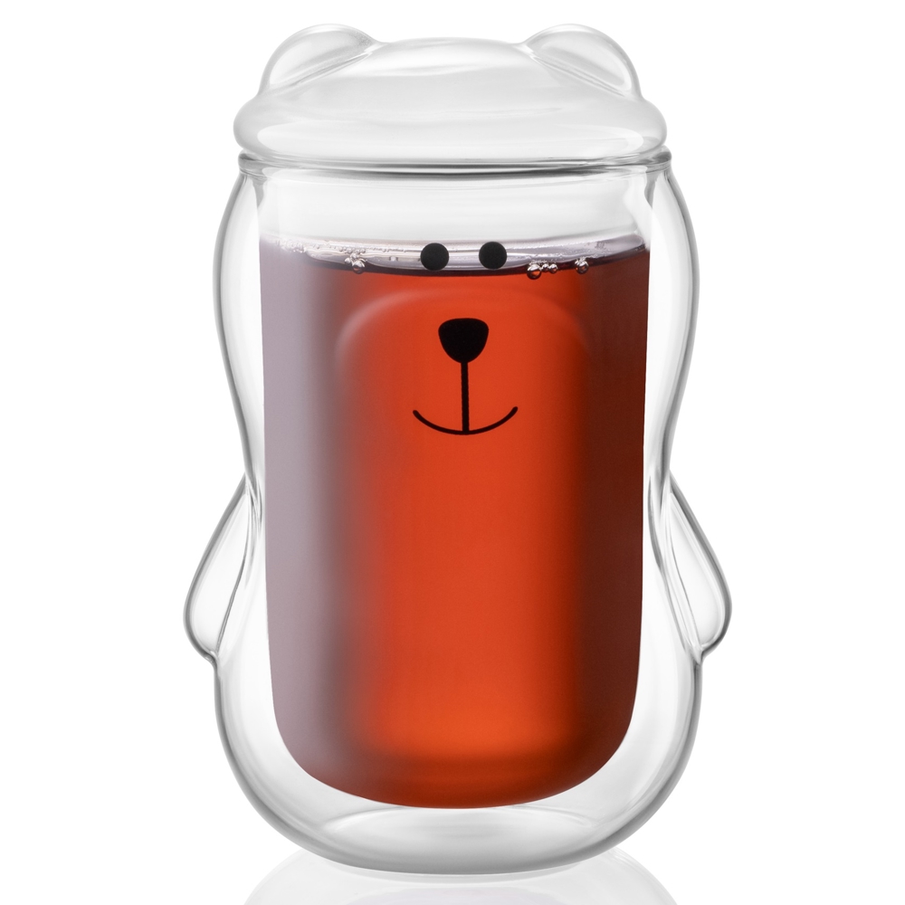 ჭიქების ნაკრები Ardesto AR2630AB Animals, 0.3l, 2Pcs, Cup Set, Transparent