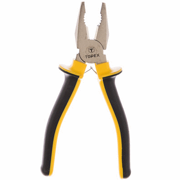 ბრტყელტუჩა Topex 32D123, Plier, Black/Yellow