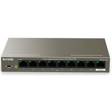 Tenda TEG1109P-8-102W, 9 Port Gigabit, POE + Switch, Curry