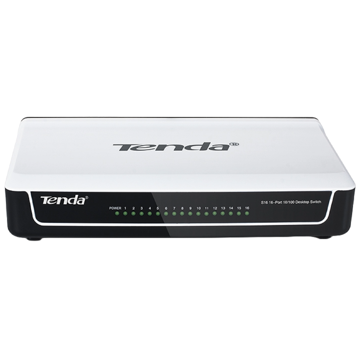 სვიჩი Tenda S16, 16 Port, Switch, White