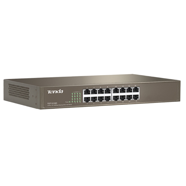 Tenda TEF1016D, 16Port, Switch, Curry